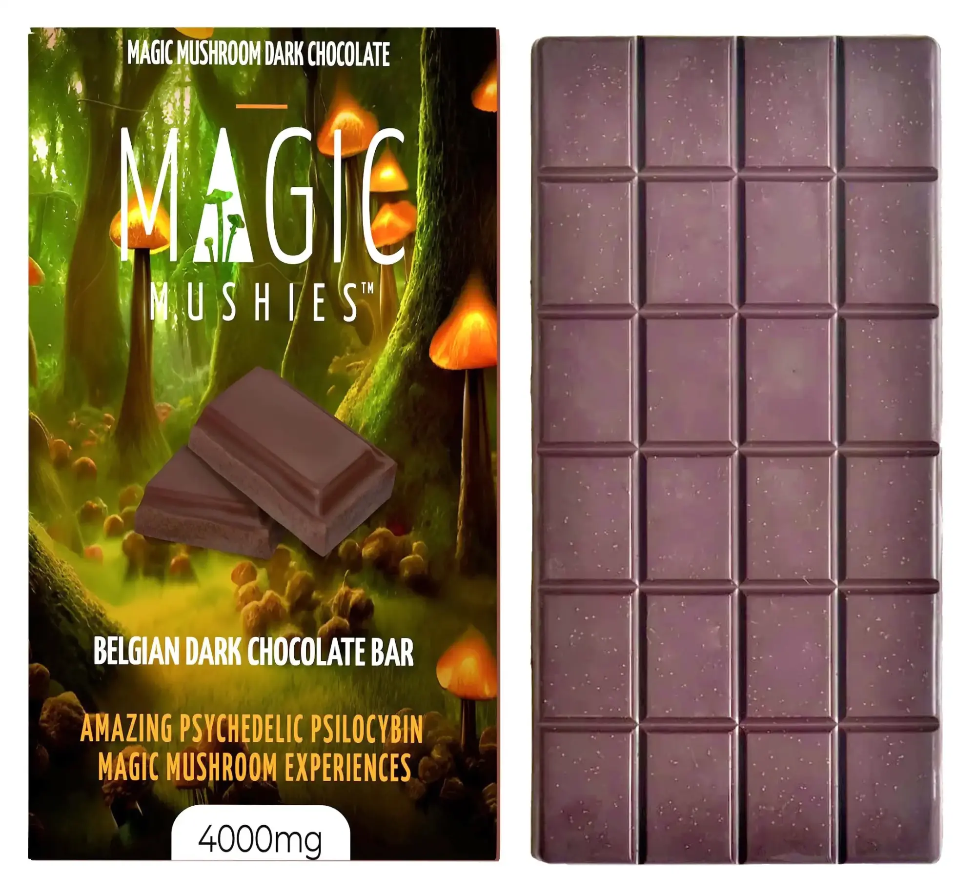 Magic Mushroom Dark Chocolate Bar 4000MG