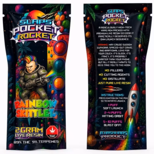 Slaps Pocket Rocket – Rainbow Skittlez 2G Live Resin Vape
