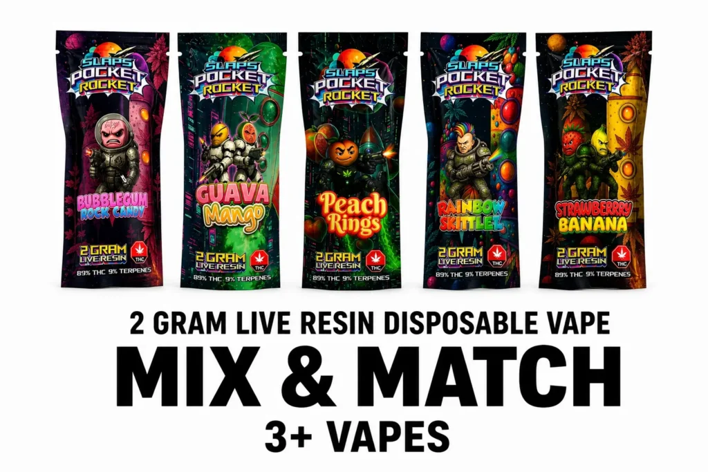 heavenpeak.com | Vapesslaps-pocket-rocket-2g-live-resin-vape-mix-match